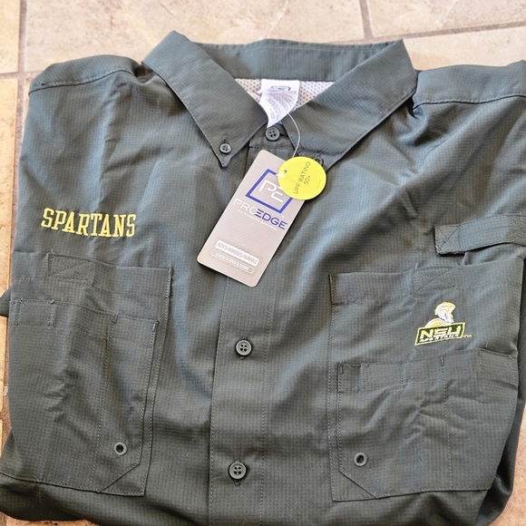 NWT!!! NSU Spartans ProEgde Short Sleeve Button Down Sz XL (46-48) - Picture 4 of 15